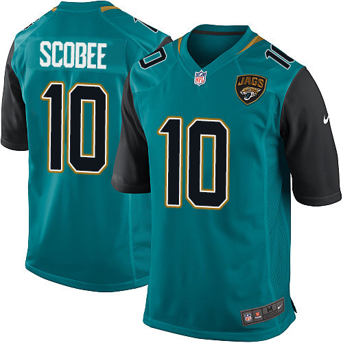 Men's Jaguars #10 Josh Scobee Teal Green Game Limited Stitched NFL Jersey